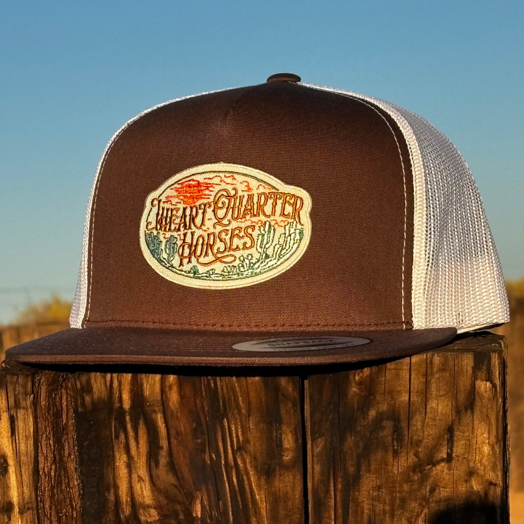 JHeart QH Patch- Brown/White